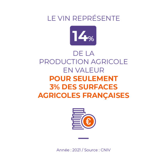 % vin dans la production agricole